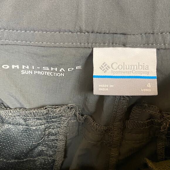 Columbia Omni Shade Green Roll Tab Cargo Pants Size 4 Long - Picture 4 of 6